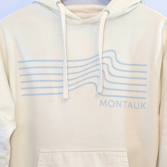 Bontemps | Montauk Hoodie Spell Out Cream Sweatshirt Coastal | Size Small - Picture 4 of 10